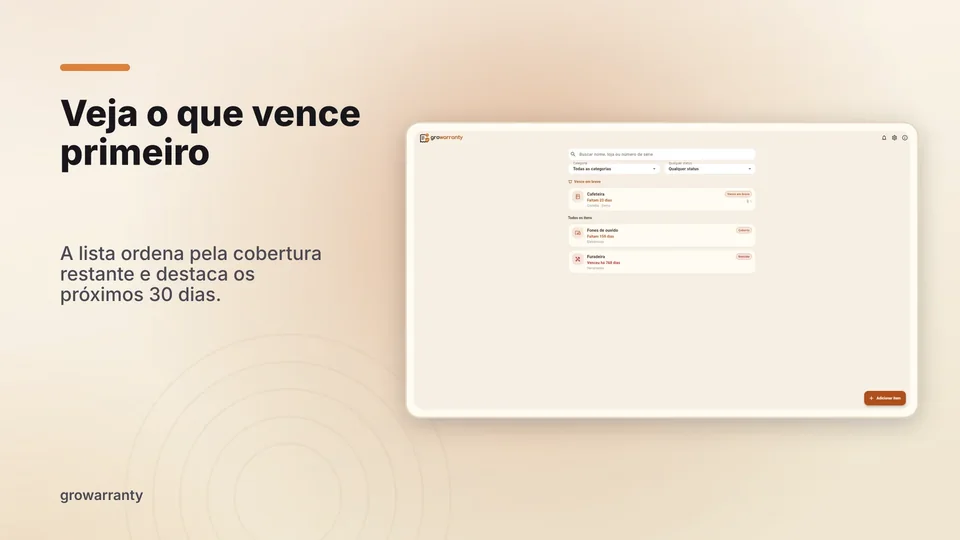 growarranty: Veja o que vence primeiro