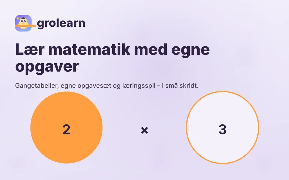 grolearn: Lær matematik med egne opgaver