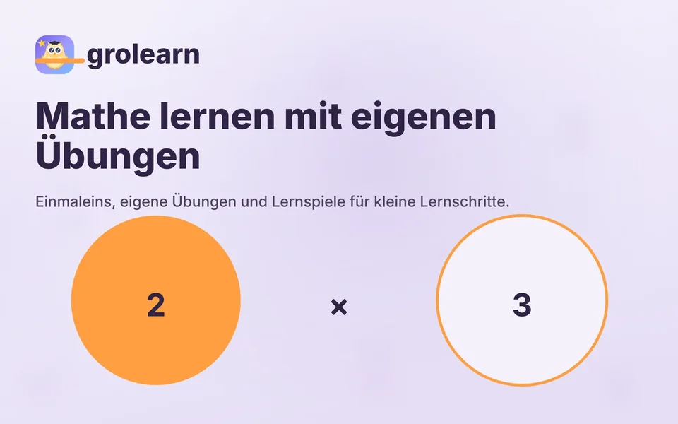 grolearn: Mathe lernen mit eigenen Übungen