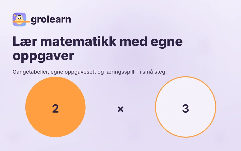 grolearn: Lær matematikk med egne oppgaver