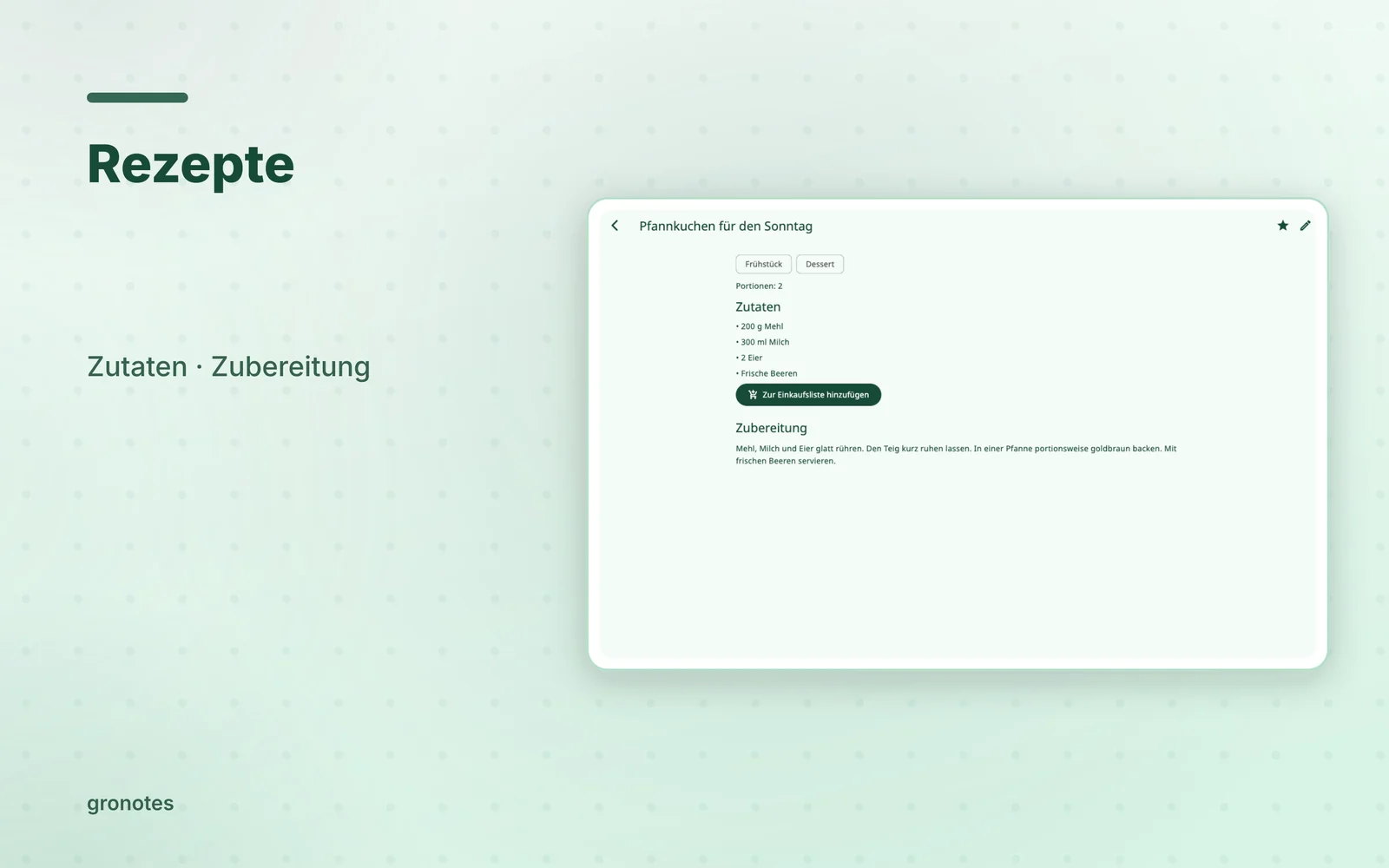 macOS · gronotes: Rezepte