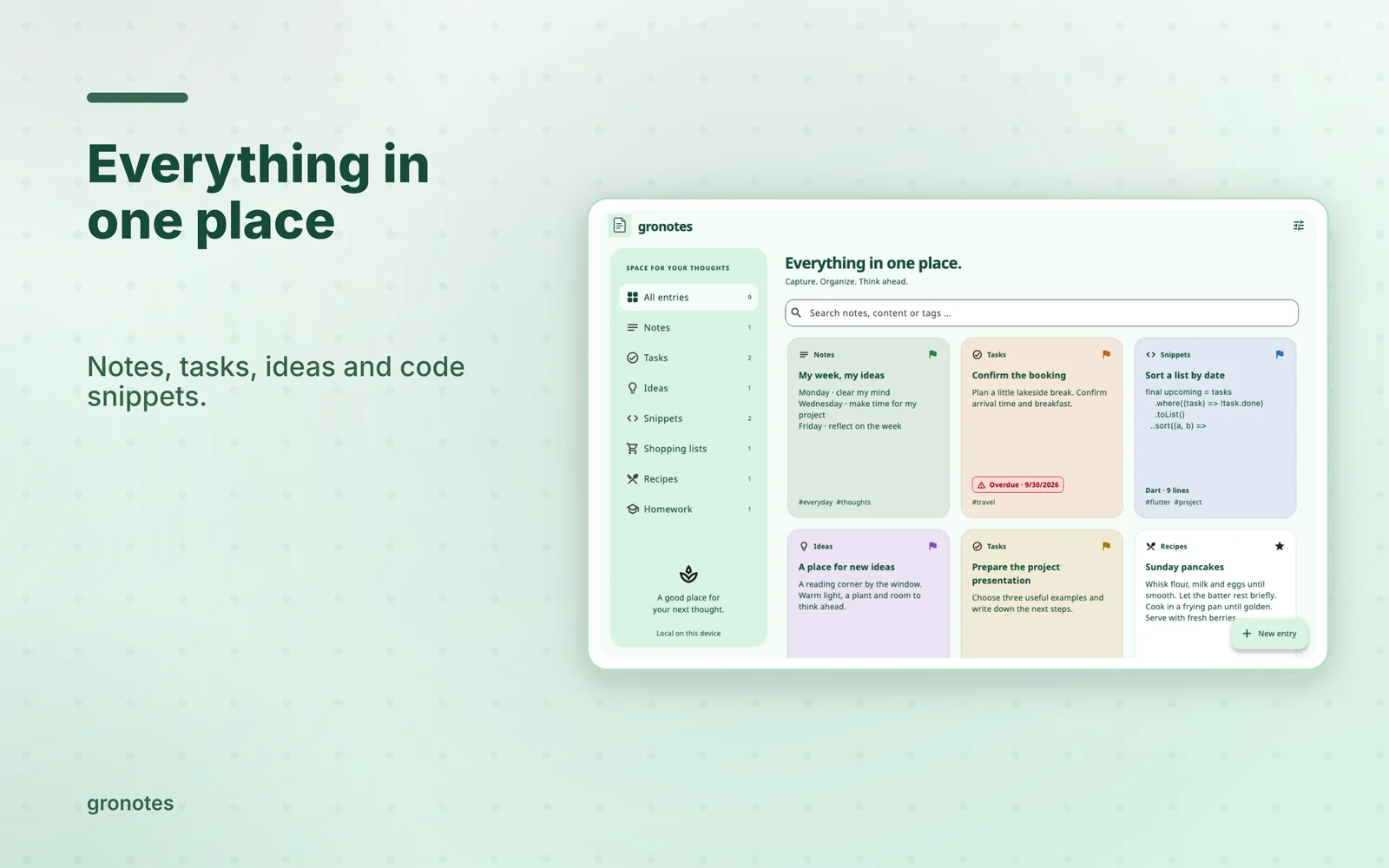 macOS · gronotes: Everything in one place