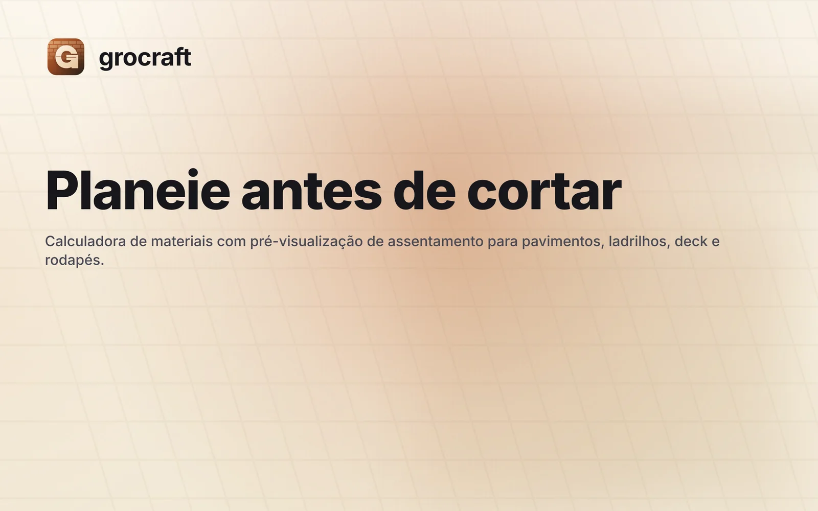 grocraft: Planeie antes de cortar