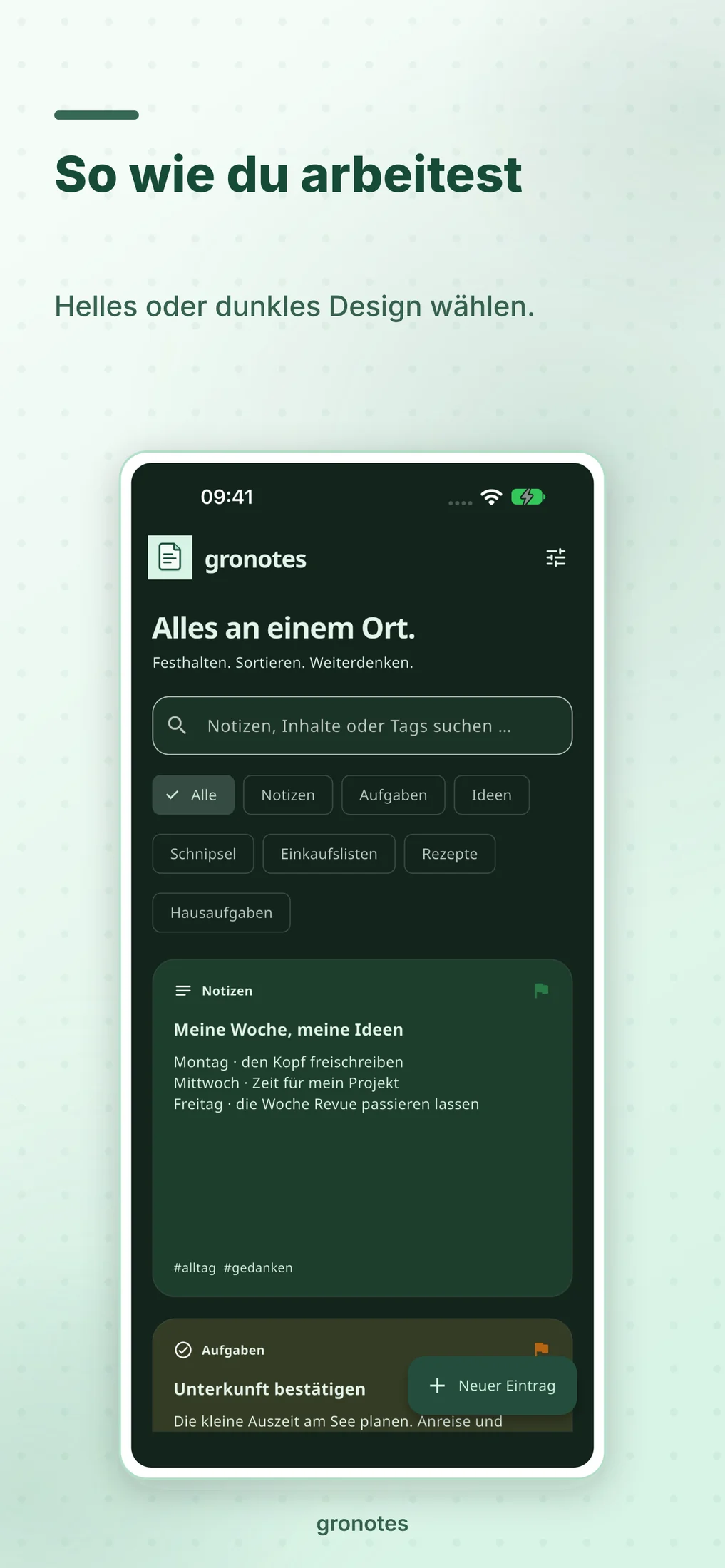 iOS · gronotes: So wie du arbeitest