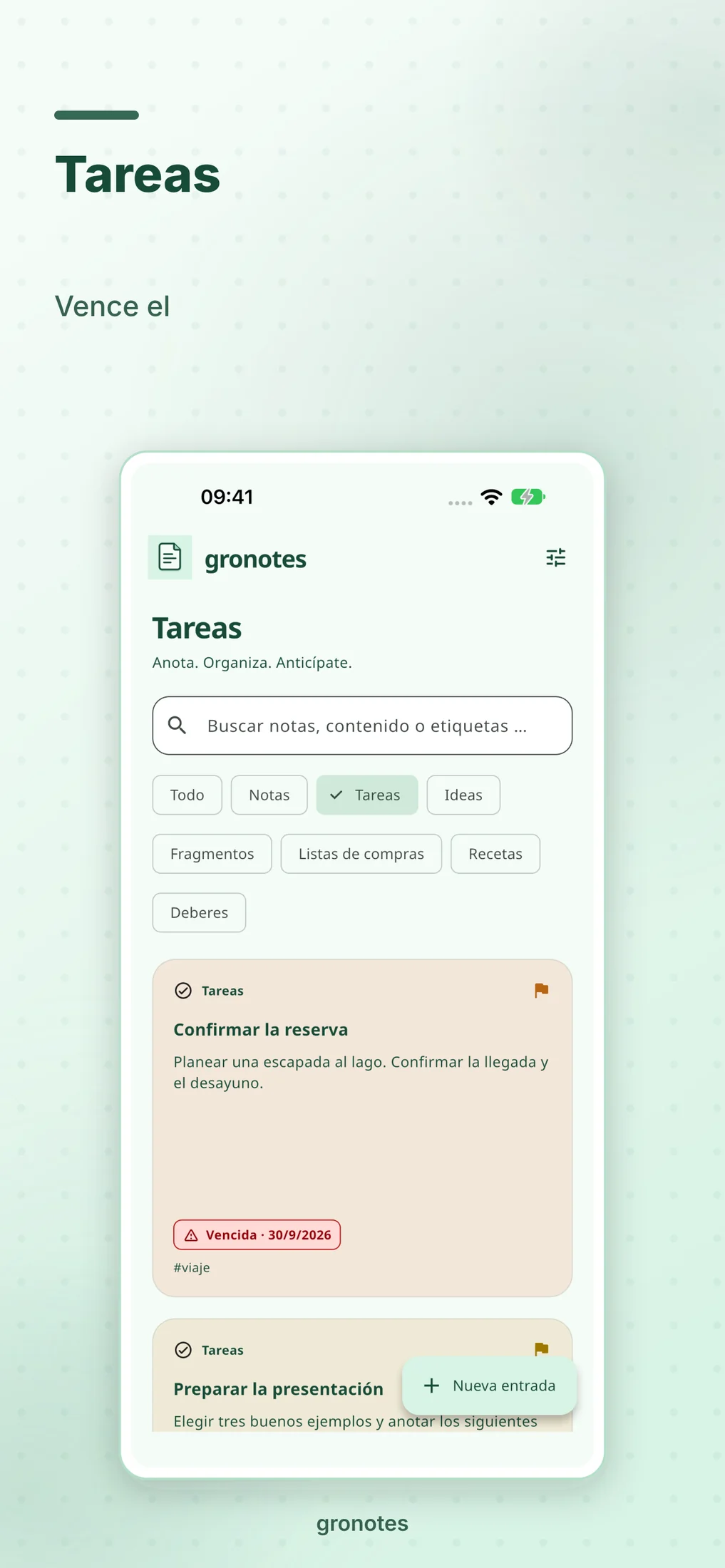 iOS · gronotes: Tareas