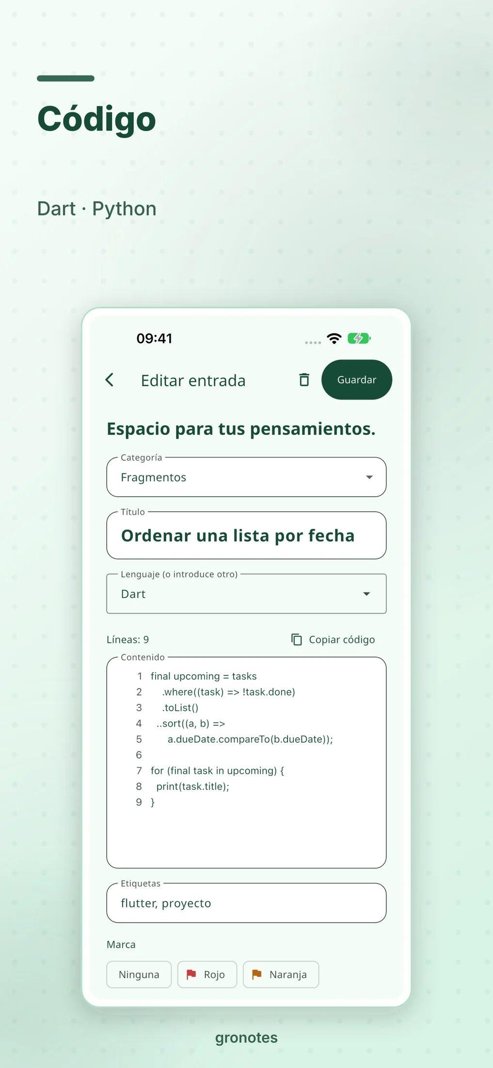 iOS · gronotes: Código