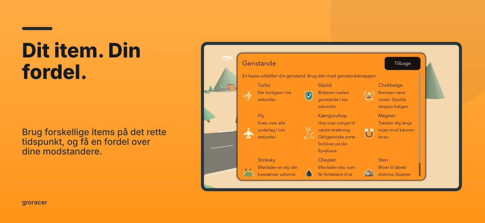 groracer: Dit item. Din fordel.