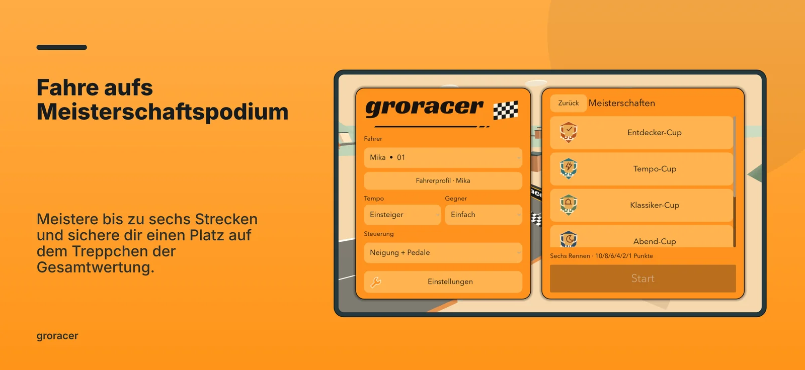 groracer: Fahre aufs Meisterschaftspodium
