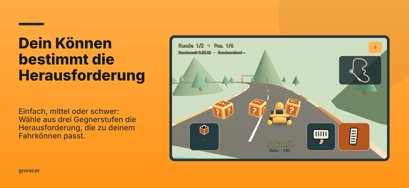 groracer: Dein Können bestimmt die Herausforderung