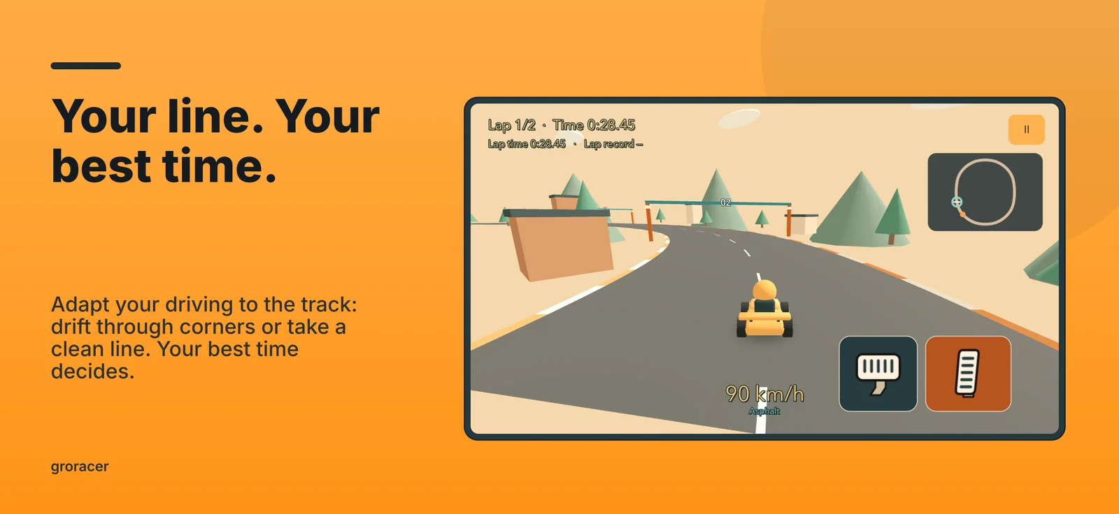 groracer: Your line. Your best time.