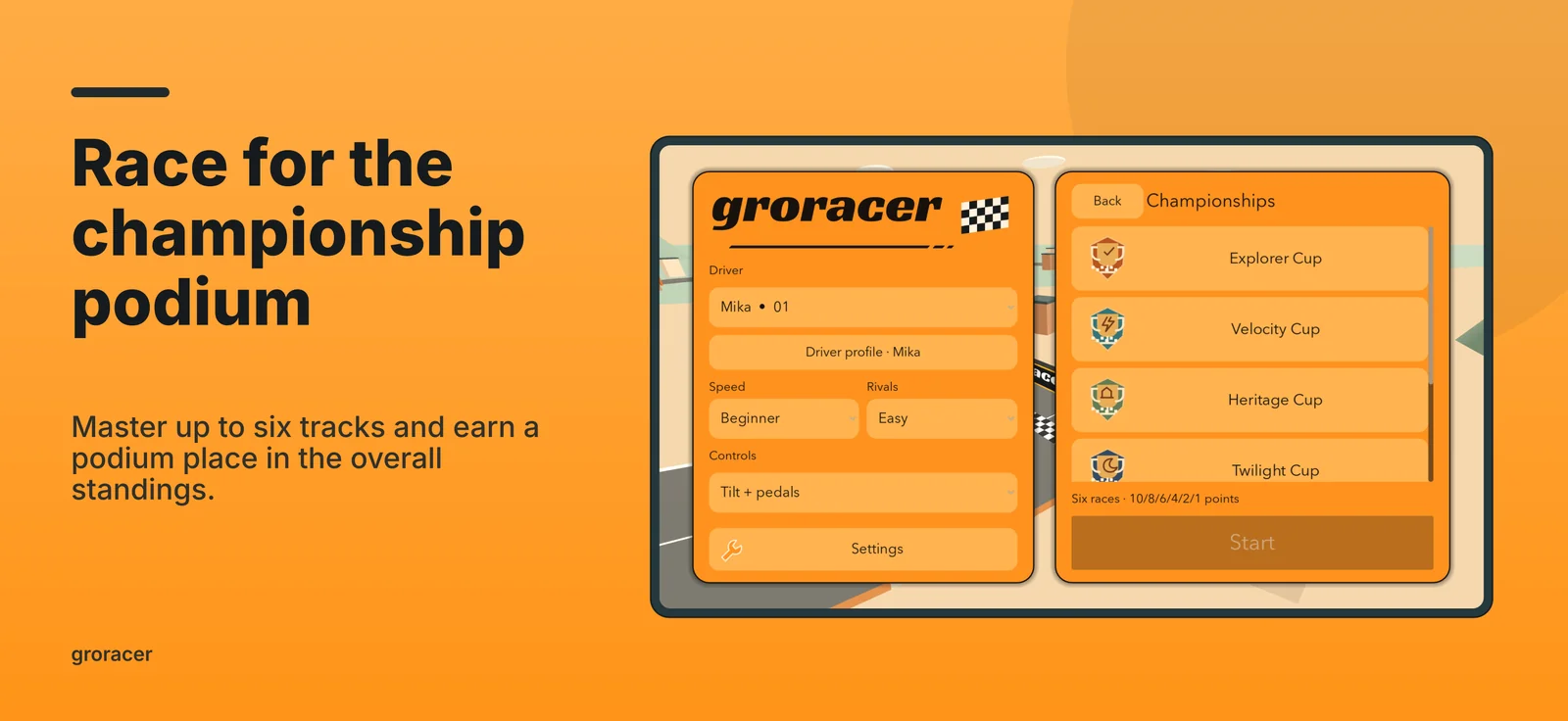 groracer: Race for the championship podium