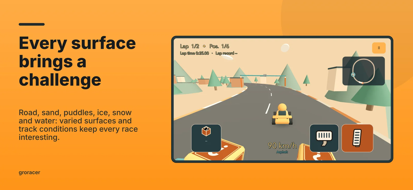 groracer: Every surface brings a challenge