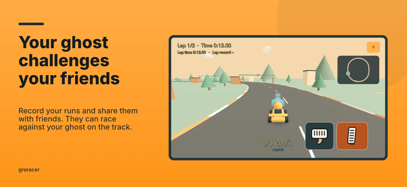 groracer: Your ghost challenges your friends