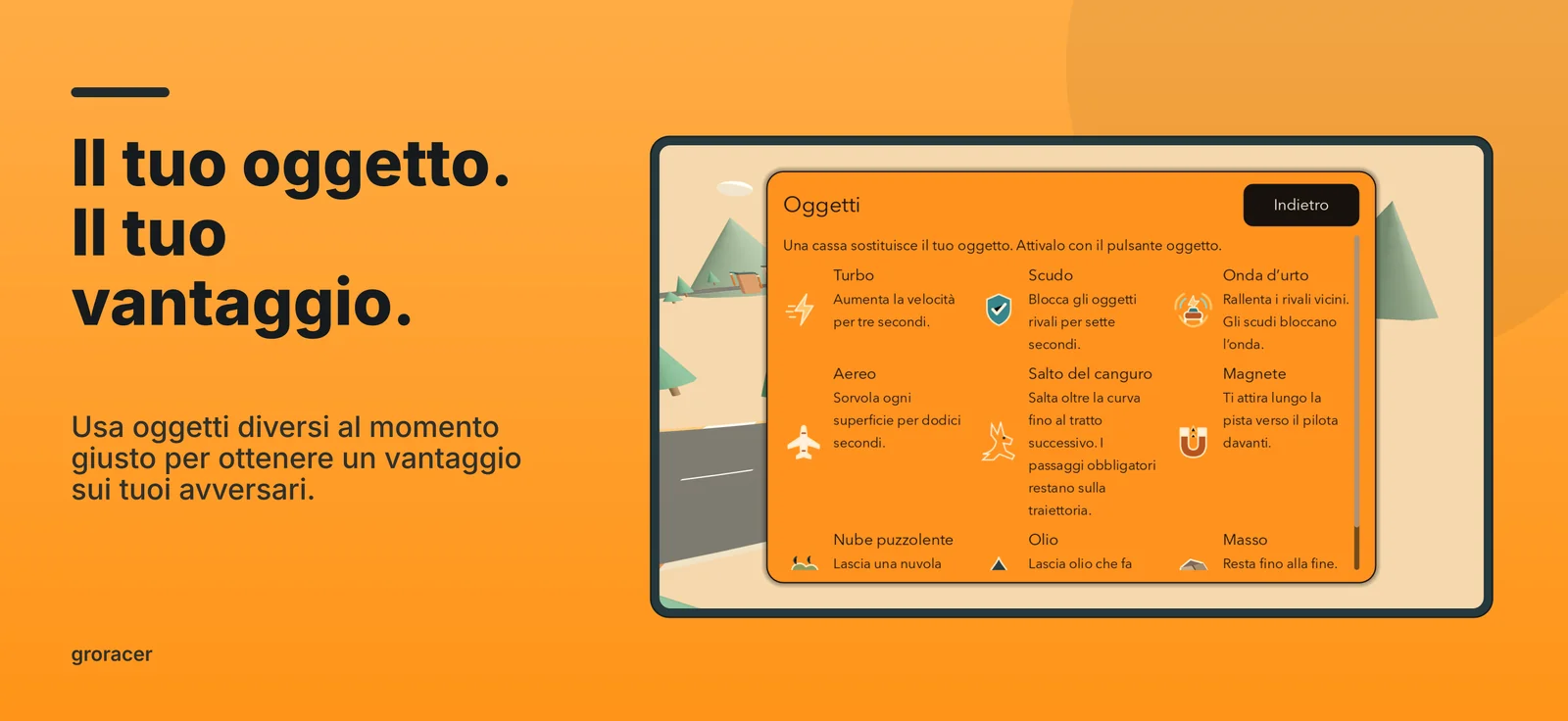 groracer: Il tuo oggetto. Il tuo vantaggio.