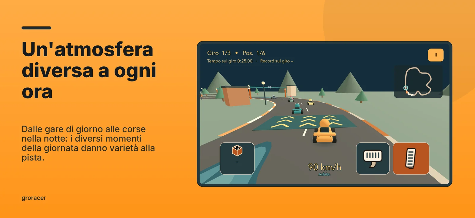 groracer: Un'atmosfera diversa a ogni ora